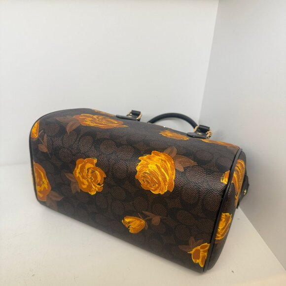 coach Rowan Satchel Bag In Signature Canvas With Floral Print cce30 - Picture 4 of 7